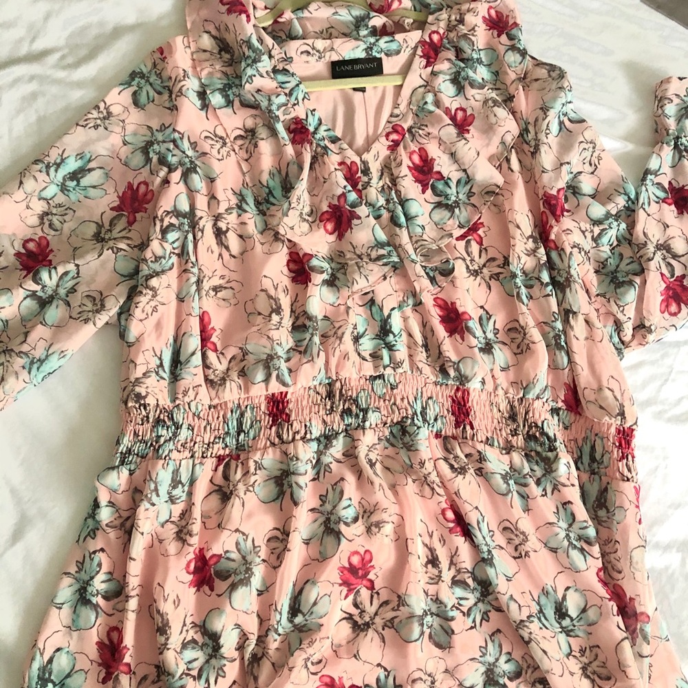 Floral Fluted Peplum Blouse | NWOT